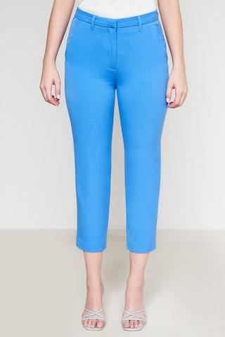 aqua solid ankle-length casual women slim fit trousers
