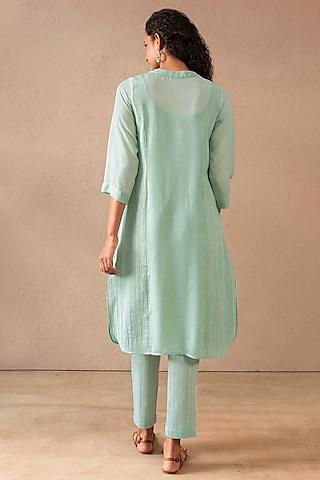 aqua blue organic tunic