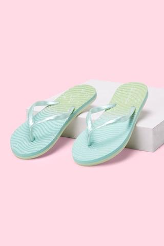 aqua embossed casual women flip flops