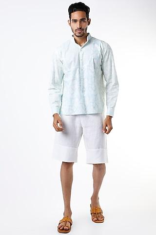 aqua geometrical printed shirt kurta
