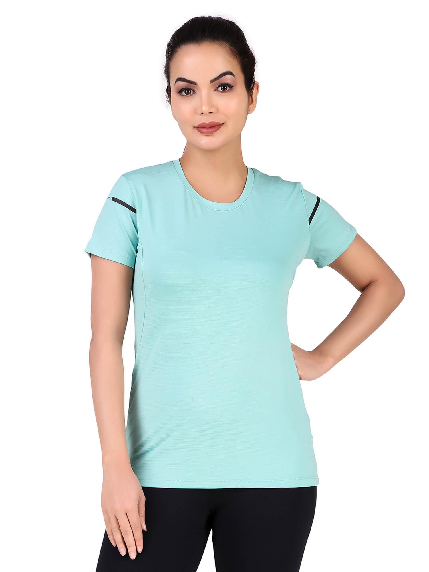 aqua printed regular fit round neck half sleeve sports t-shirt