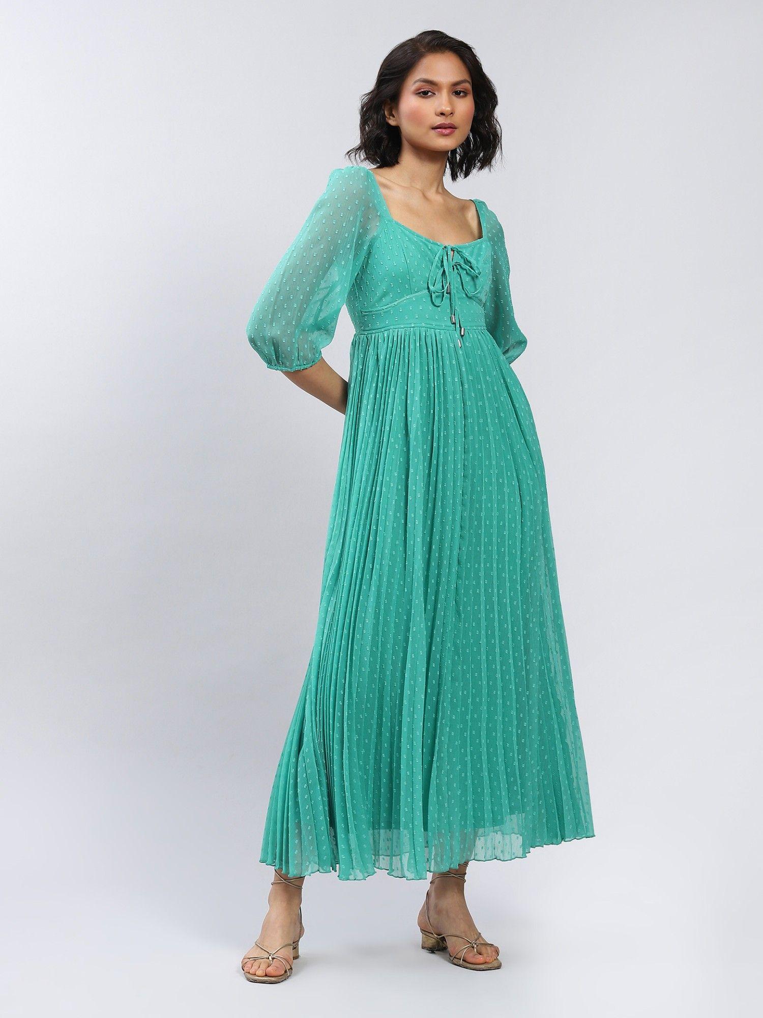 aqua solid a line maxi dress