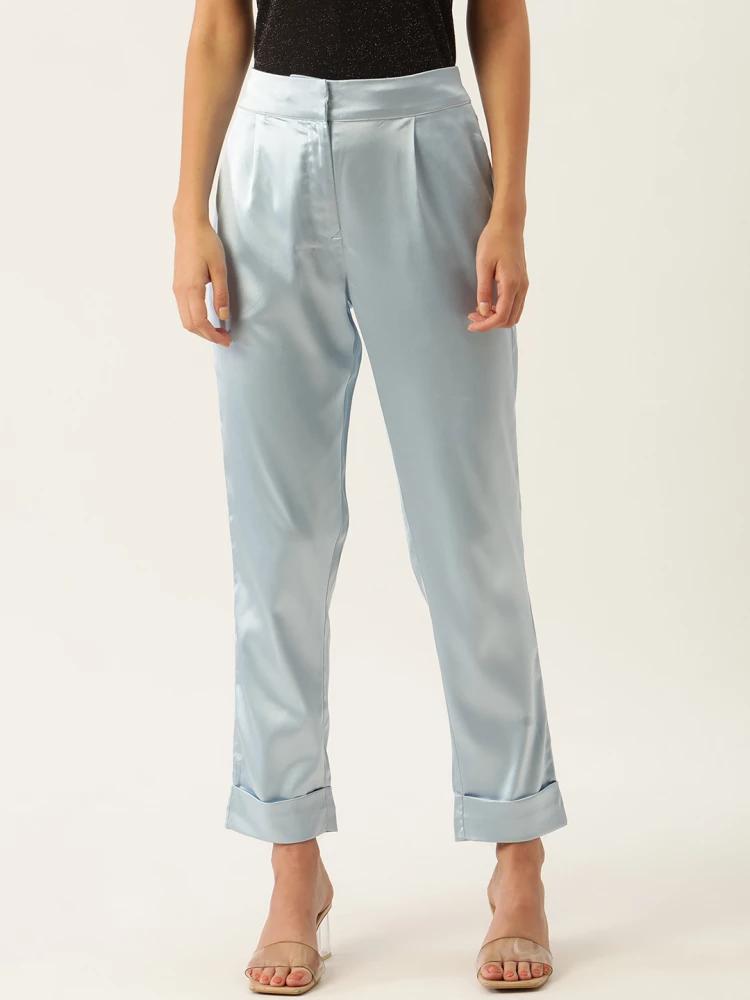 aqua solid regular fit trouser