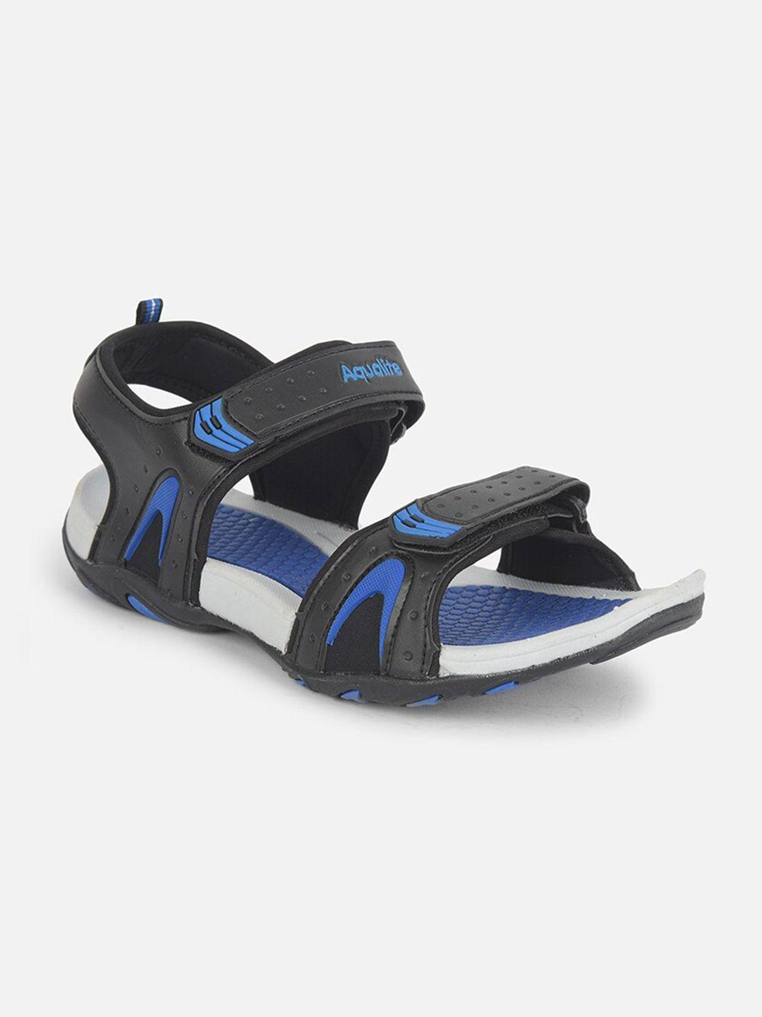 aqualite men black & blue comfort sandals