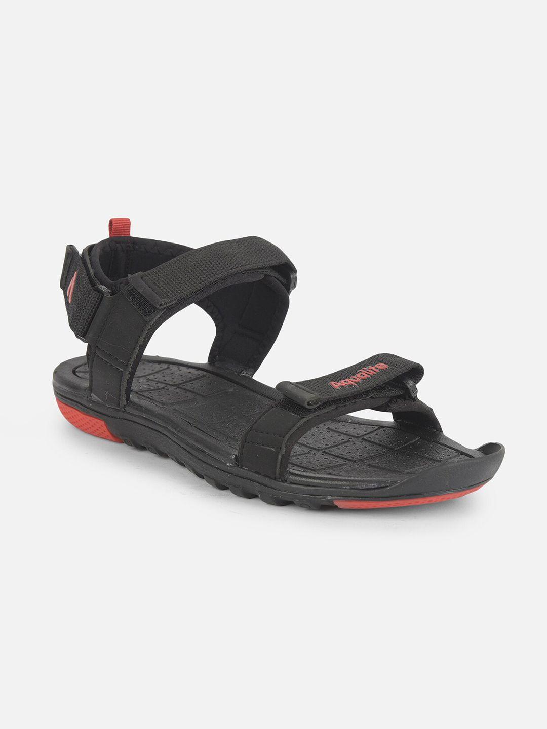 aqualite men black & red sports sandals