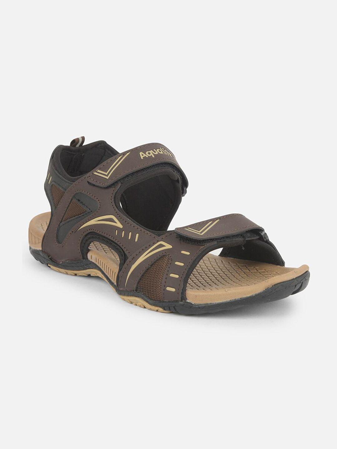 aqualite men brown & beige comfort sandals