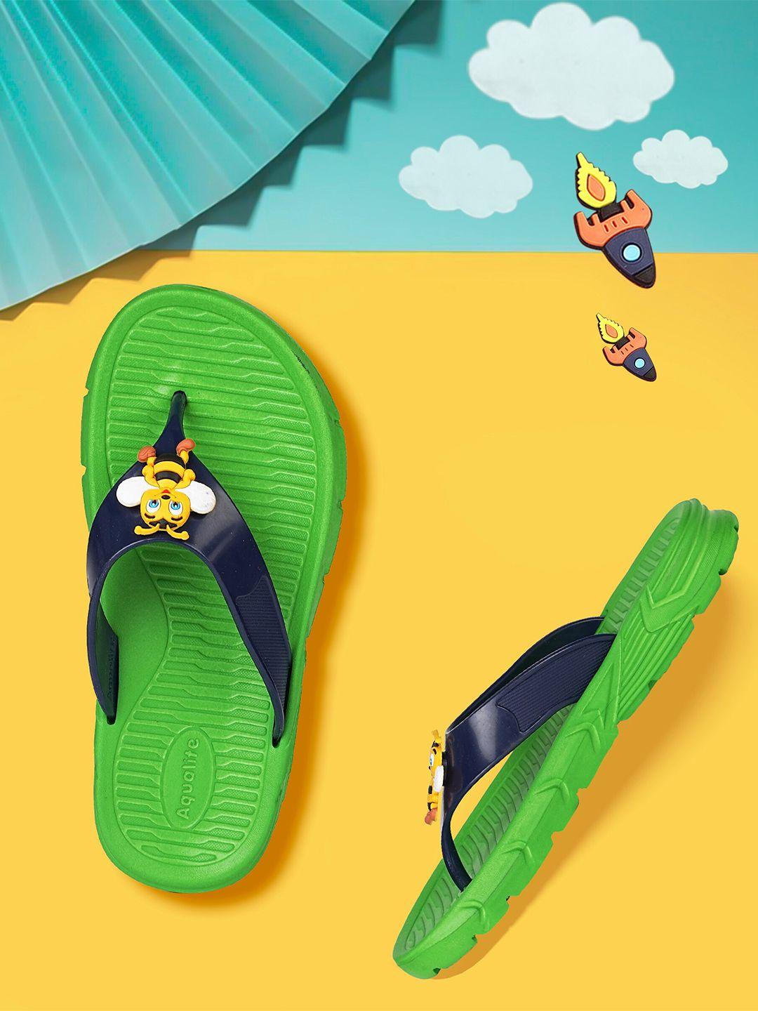 aqualite kids textured applique thong flip-flops