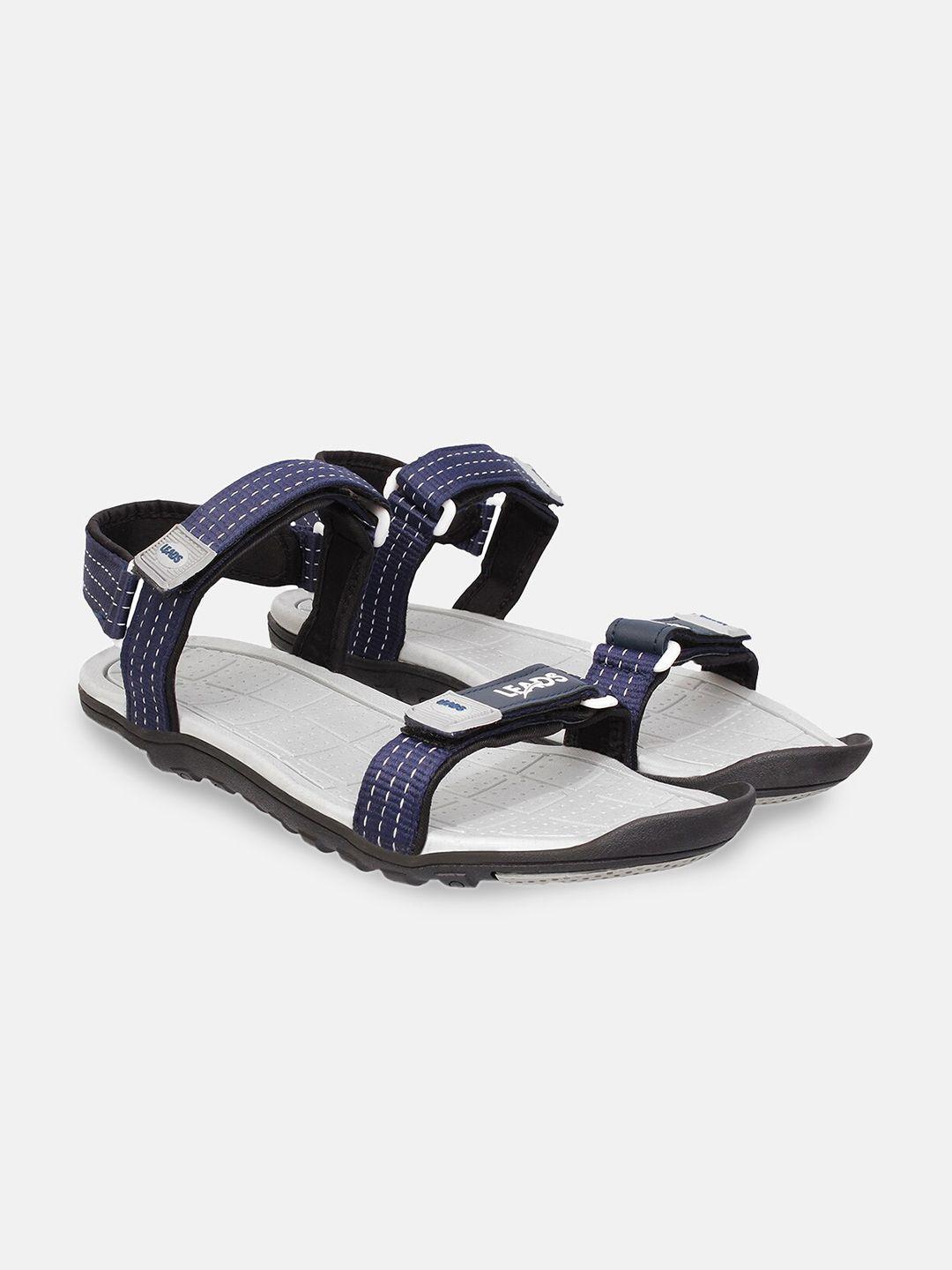 aqualite men navy blue & grey comfort sandals