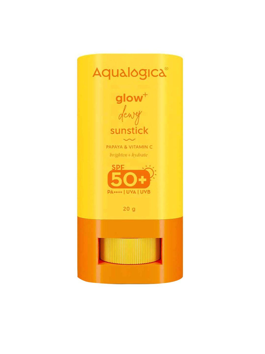 aqualogica glow+ dewy spf50+ sunstick with papaya & vitamin c - 20g