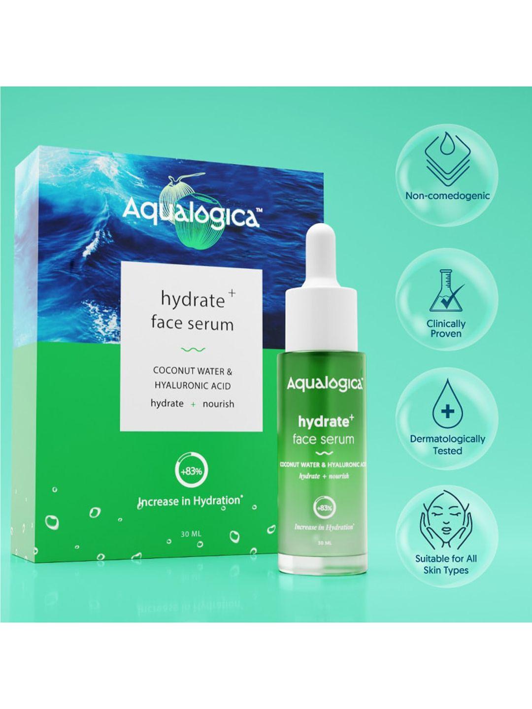 aqualogica hydrate+ face serum with coconut water & hyaluronic acid - 30ml
