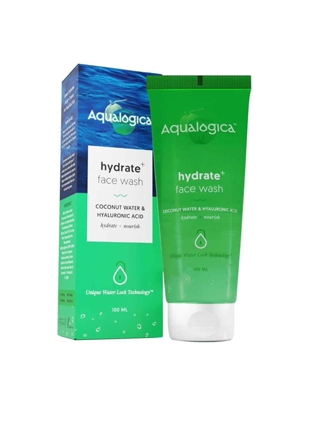 aqualogica hydrate+ face wash with coconut water & hyaluronic acid 100 ml