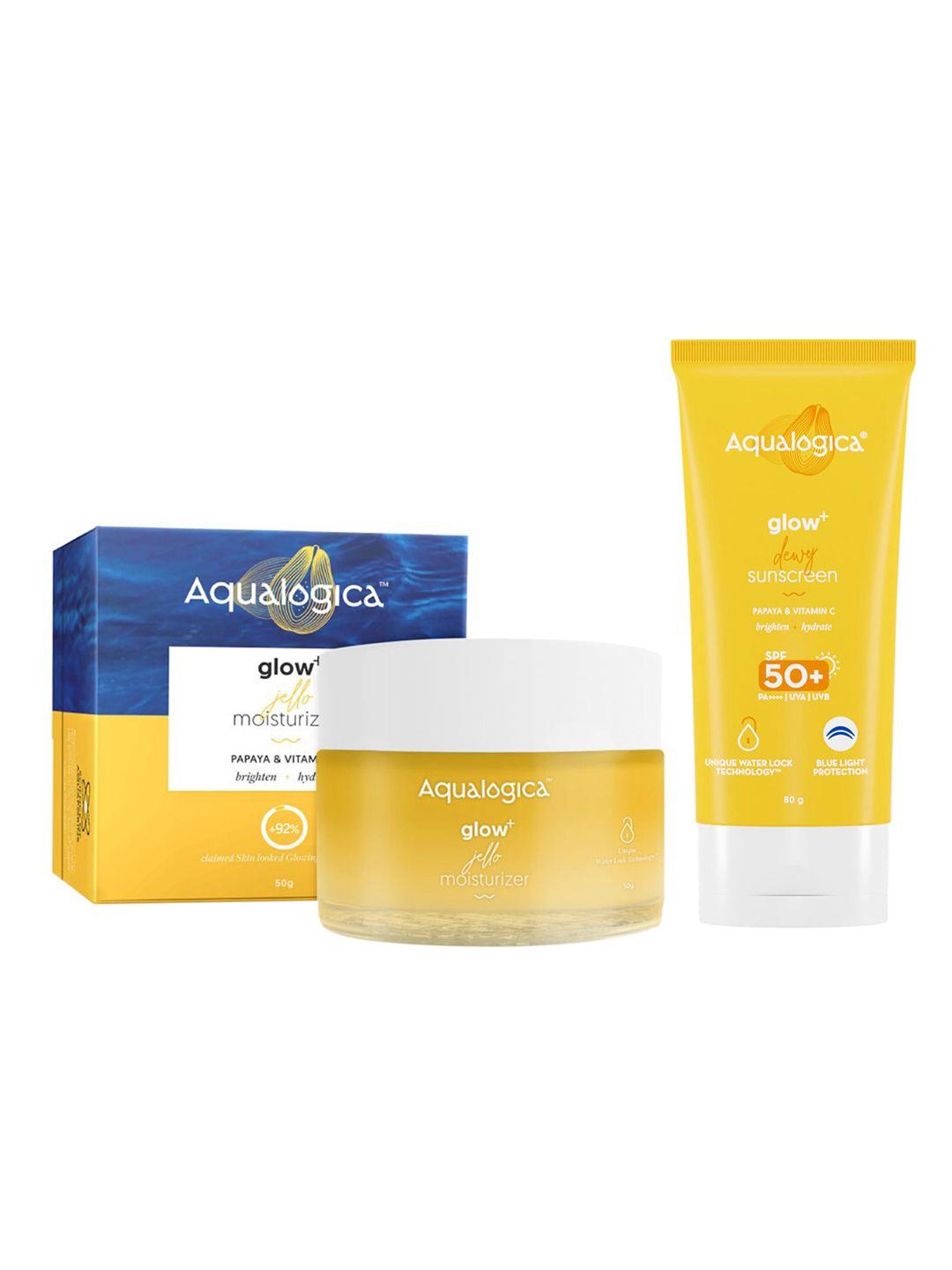 aqualogica summer glow kit - face moisturiser & sunscreen