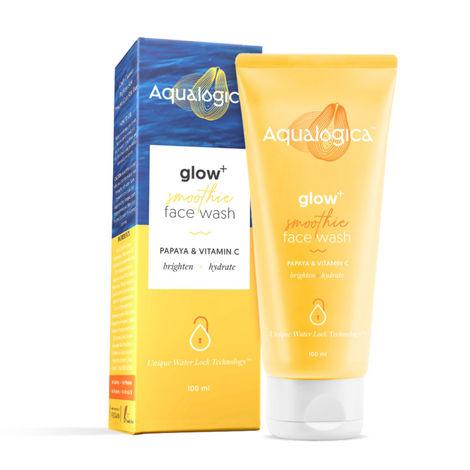 aqualogica glow+ smoothie face wash with papaya & vitamin c 100g