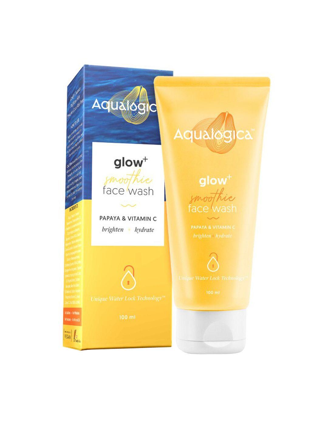 aqualogica glow + smoothie face wash for deep cleansing & skin brightening - 100 ml