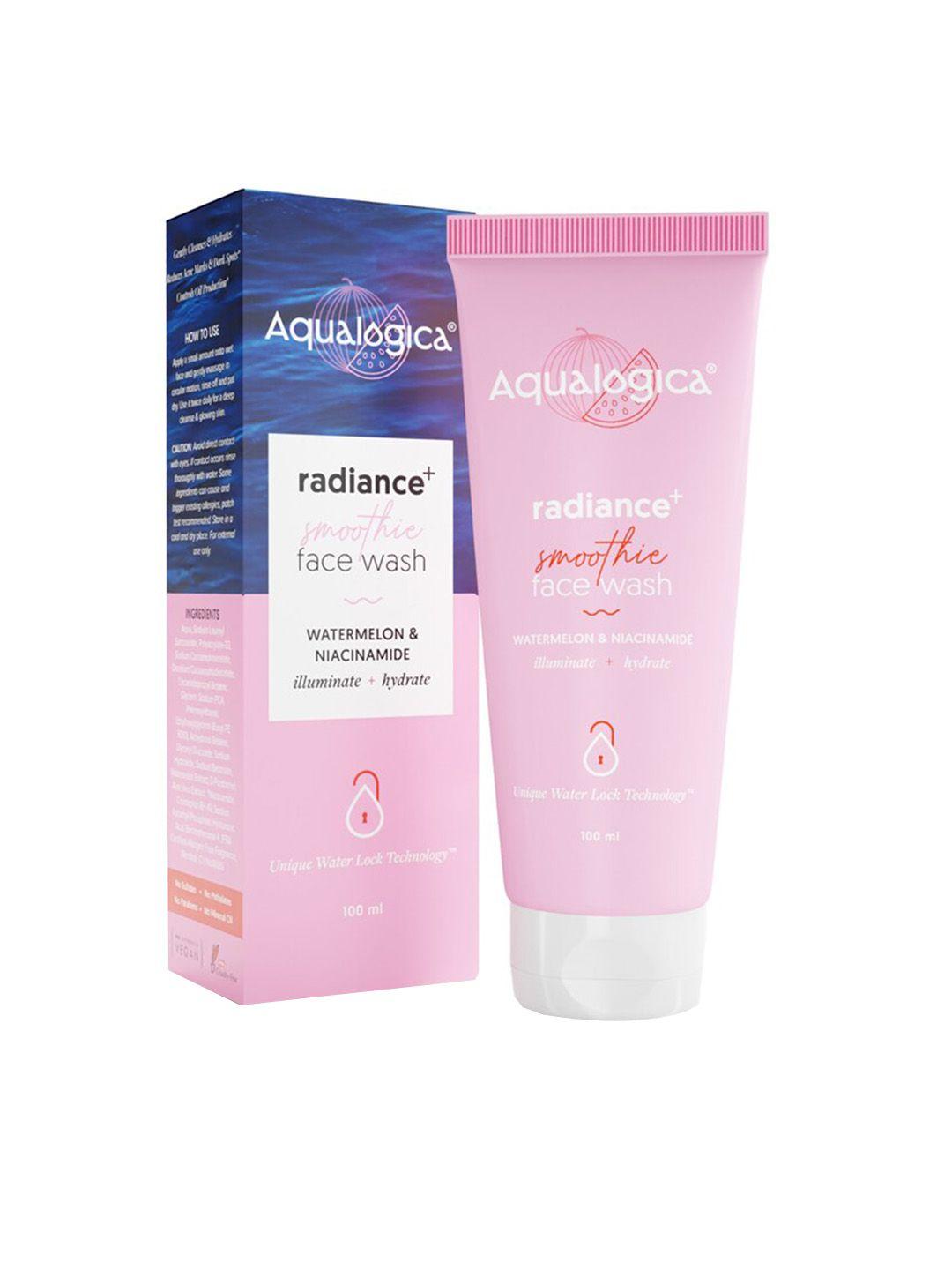 aqualogica pink radiance- smoothie face wash with watermelon & niacinamide 100 ml