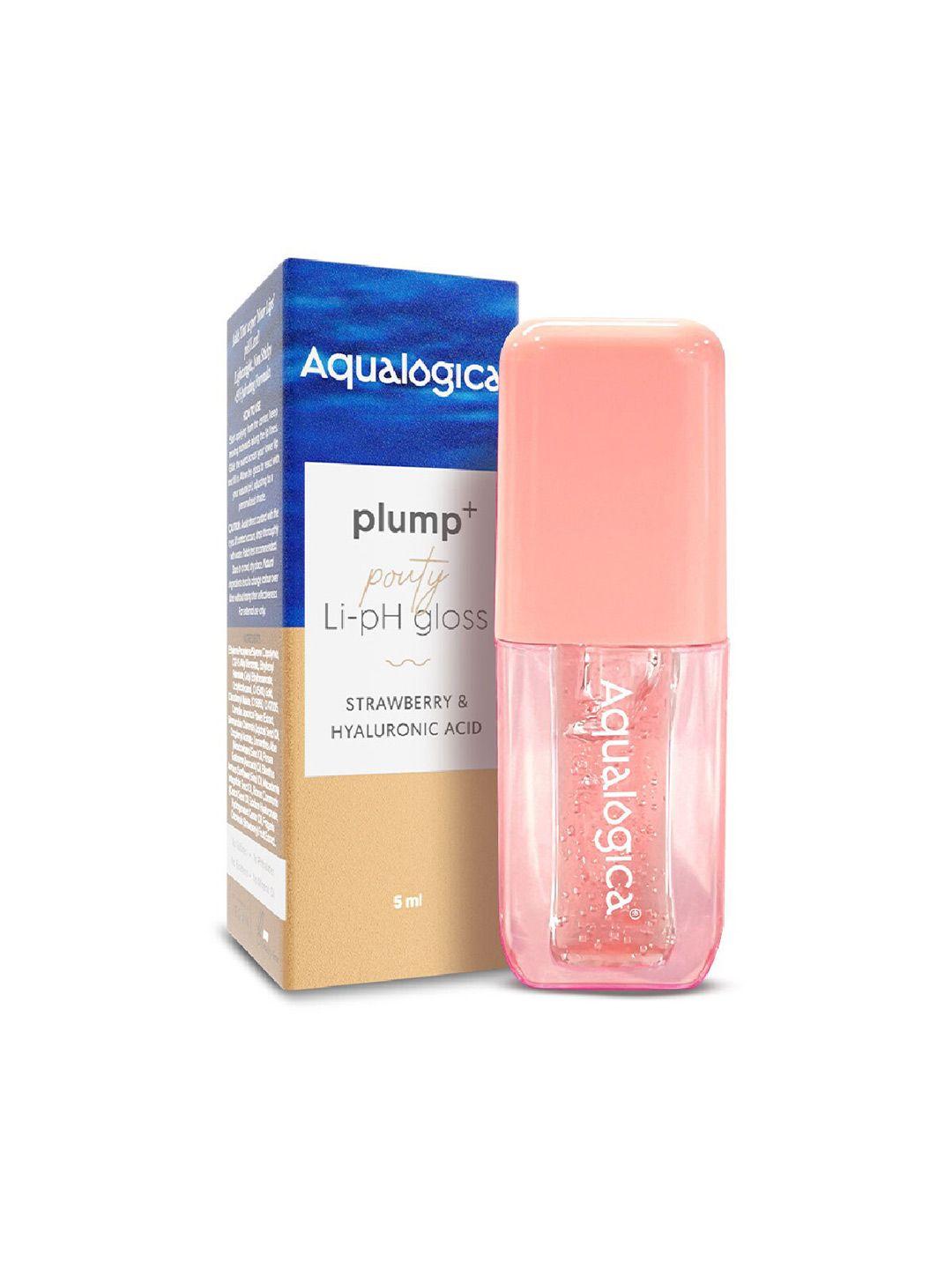 aqualogica plump+ pouty li-ph gloss - 5ml - peach vanilla