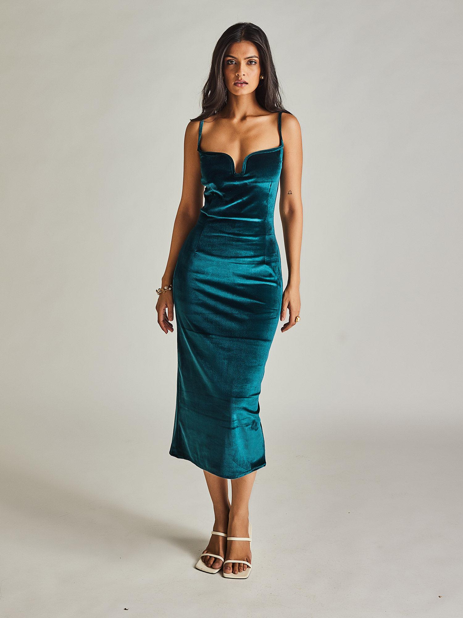 aquamarine teal dress