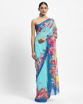 aquaria printed saree