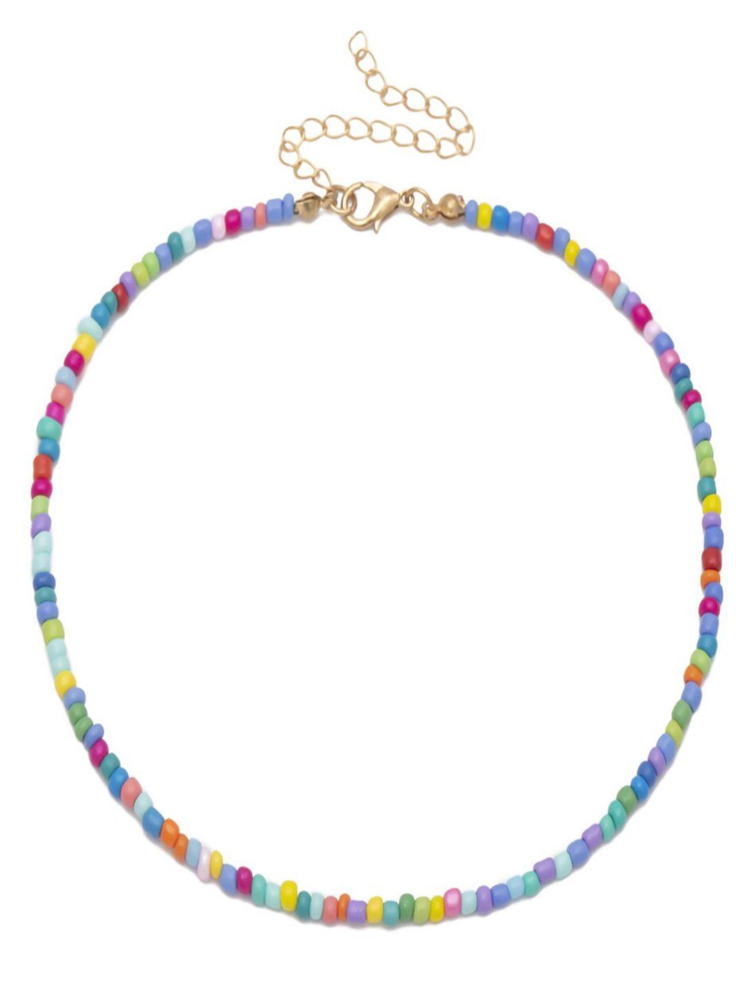 aquastreet gold-toned & blue necklace