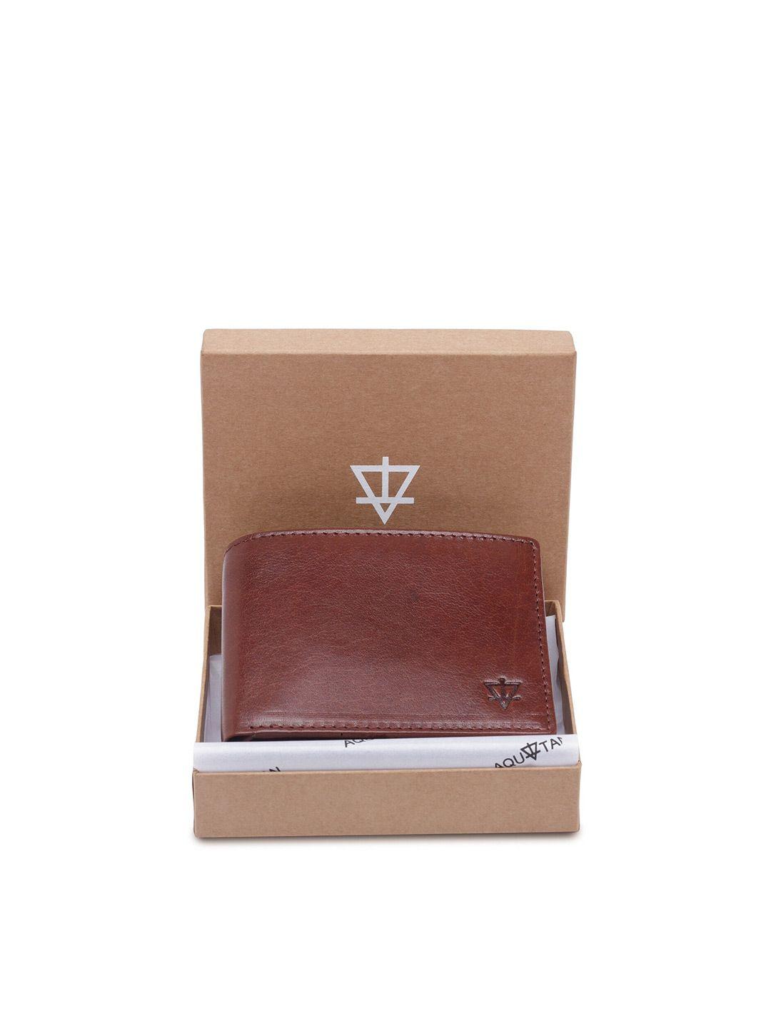 aquatan men genuine leather two fold wallet