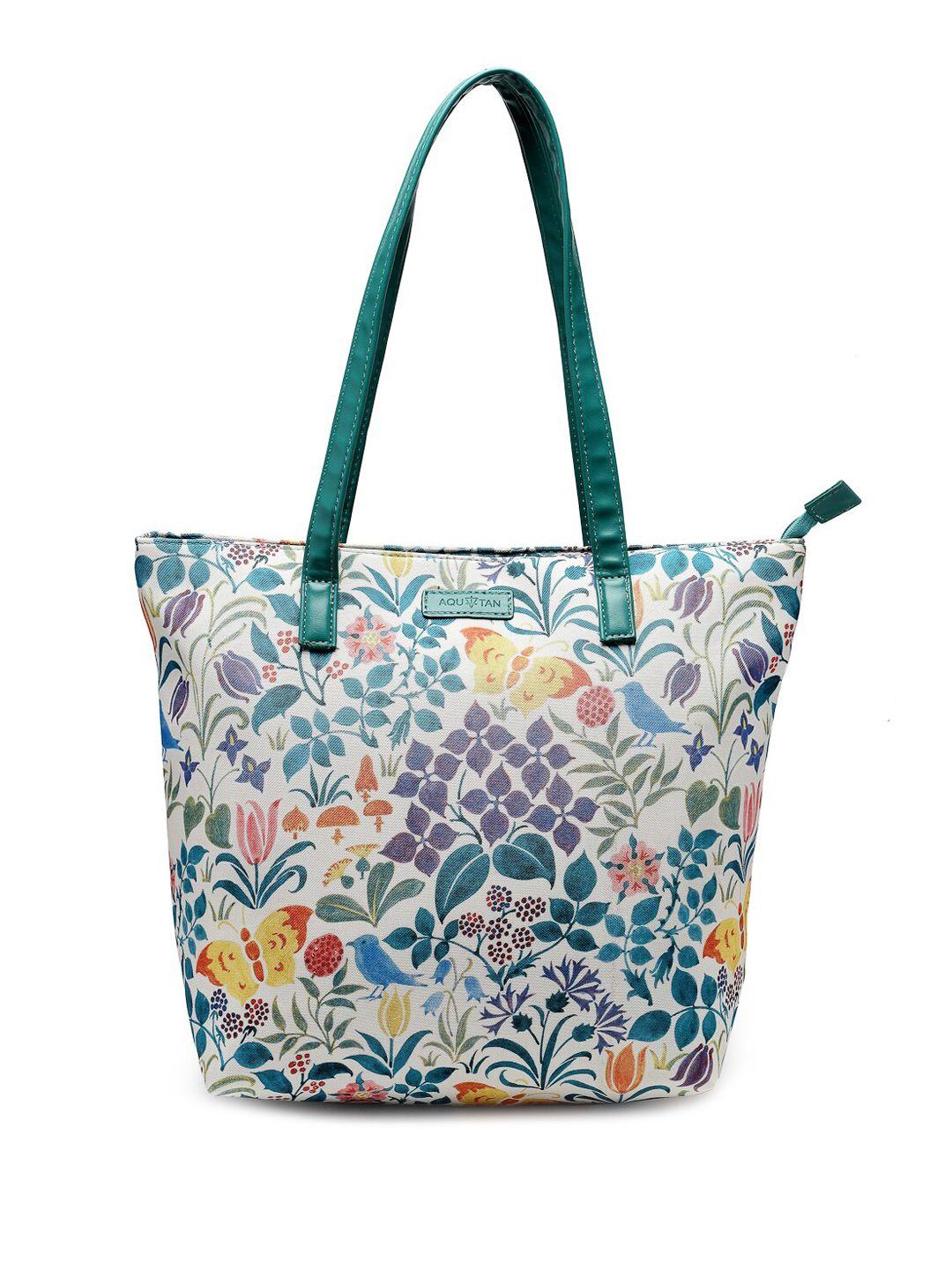 aquatan printed oversized shopper tote bag