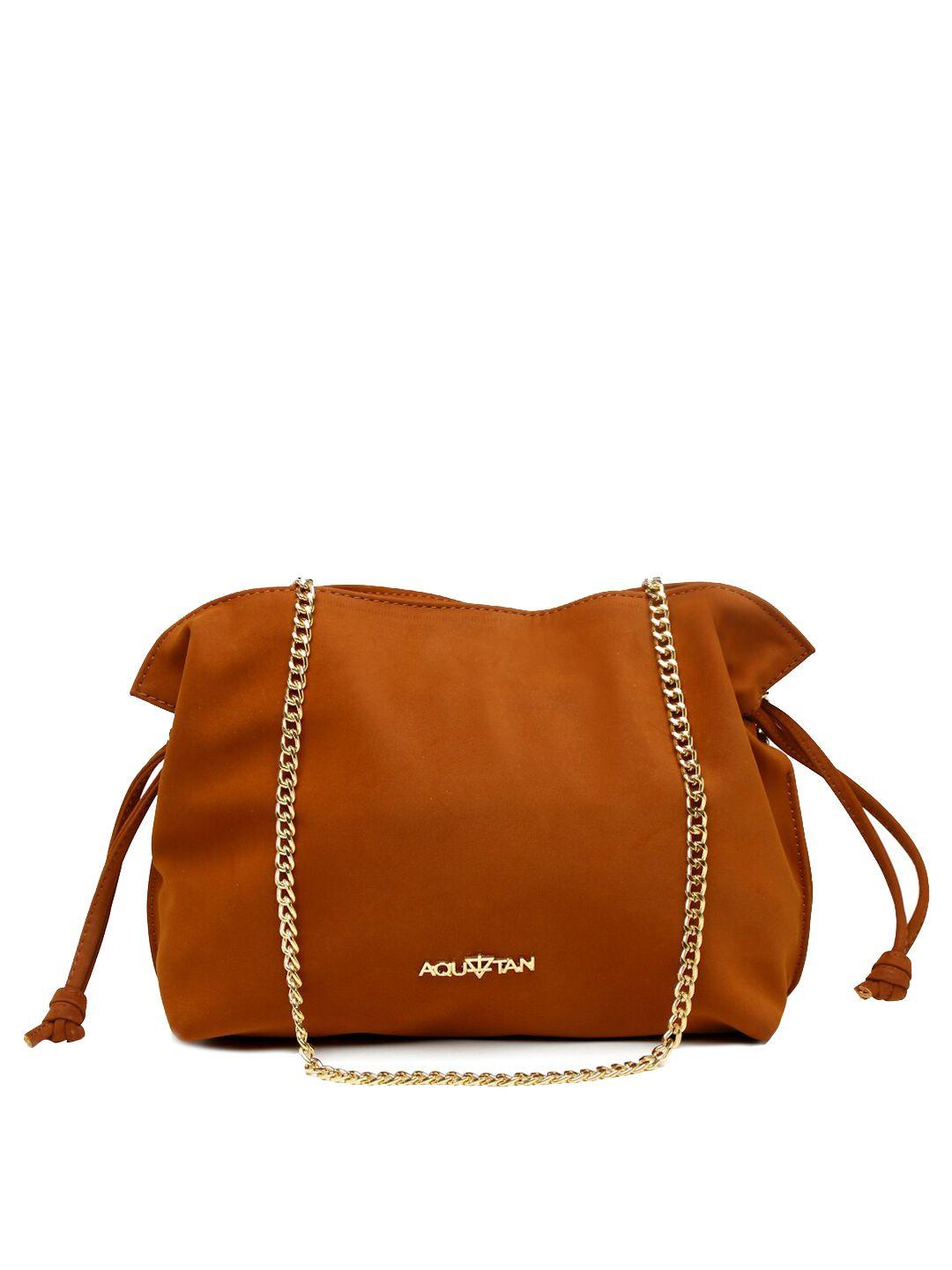 aquatan structured drawstring sling bag