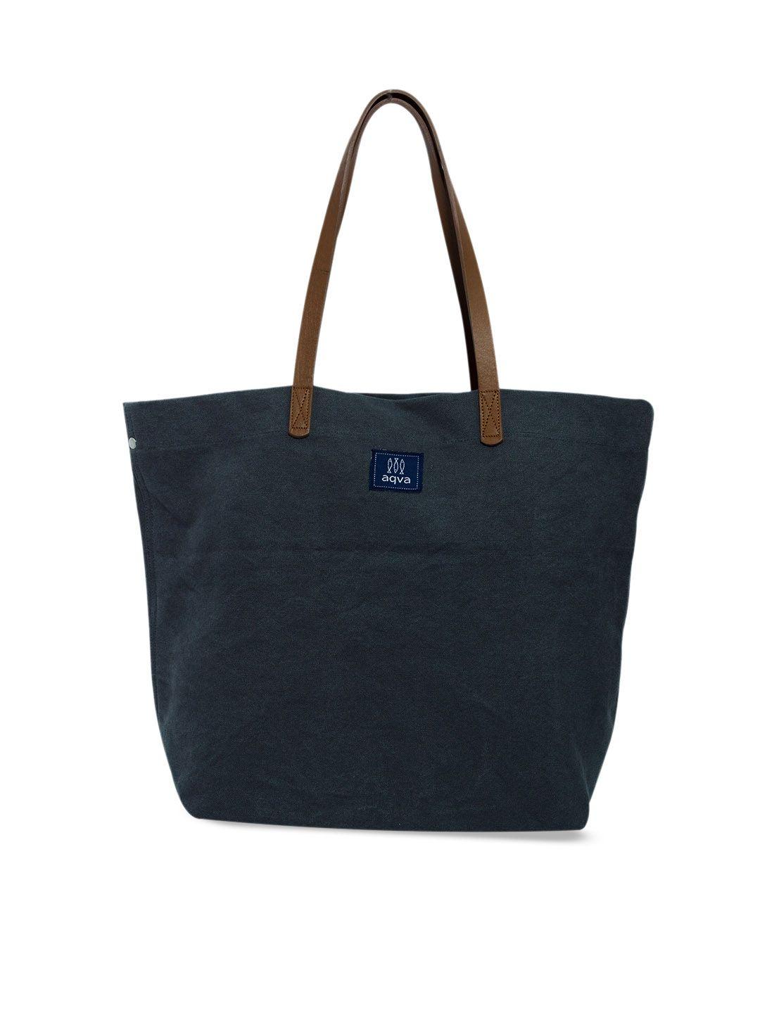 aqva charcoal grey shopper tote bag