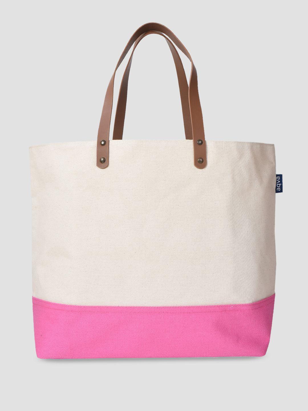 aqva colourblocked structured tote bag