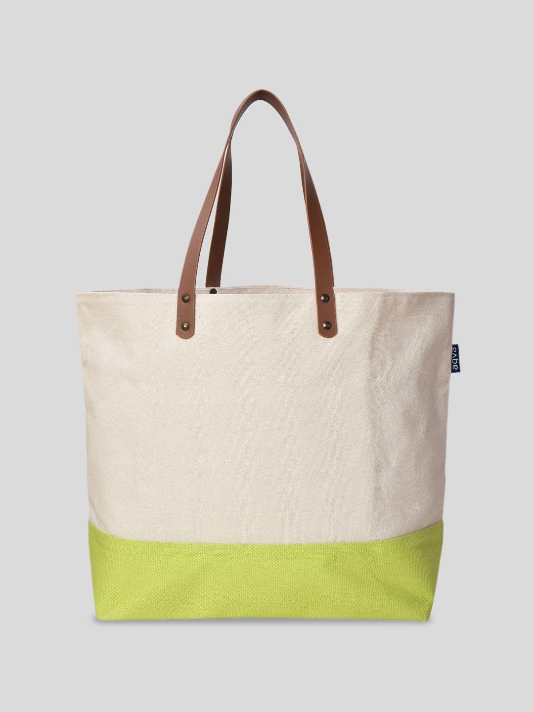 aqva colourblocked structured tote bag