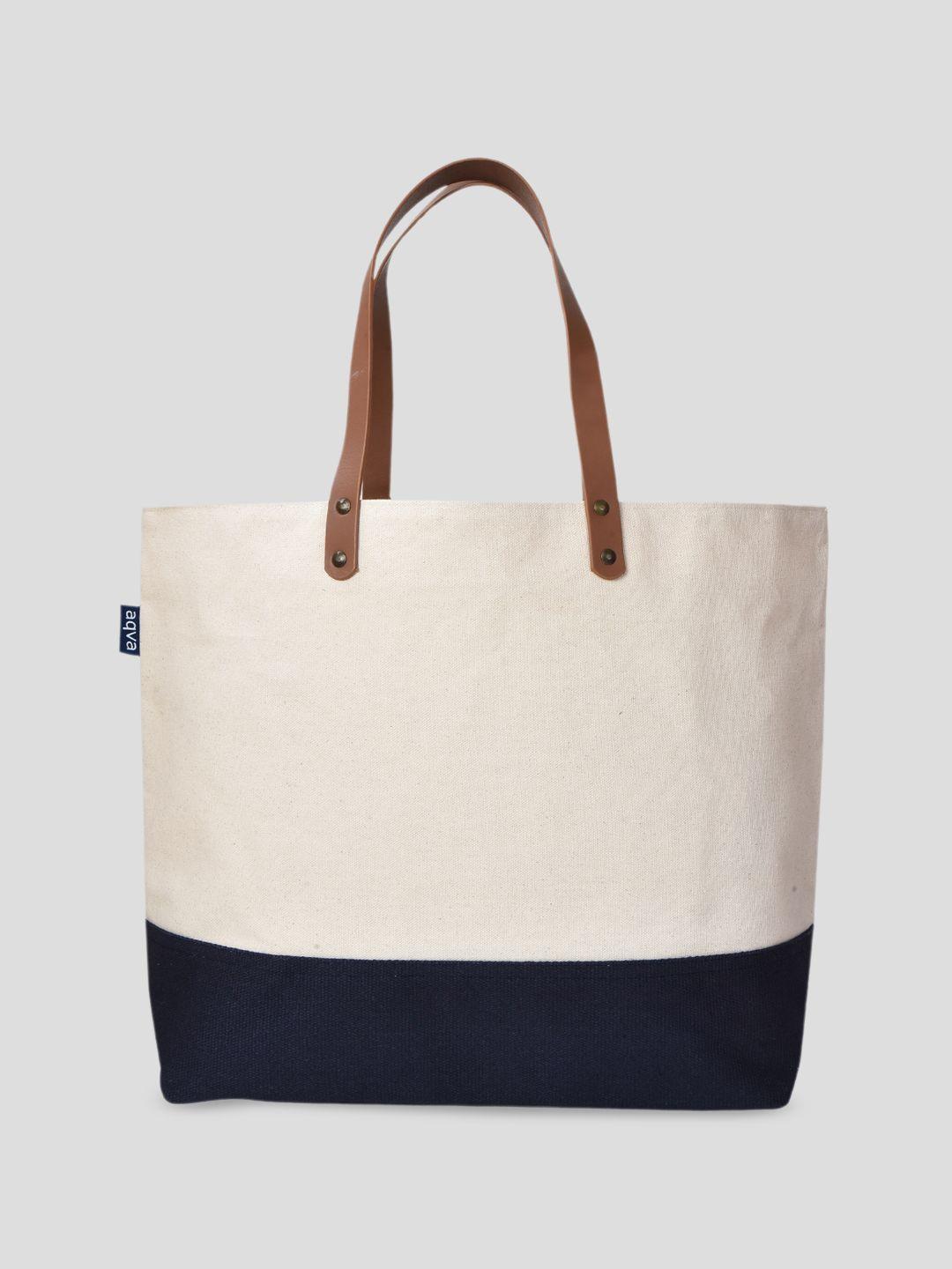 aqva colourblocked structured tote bag