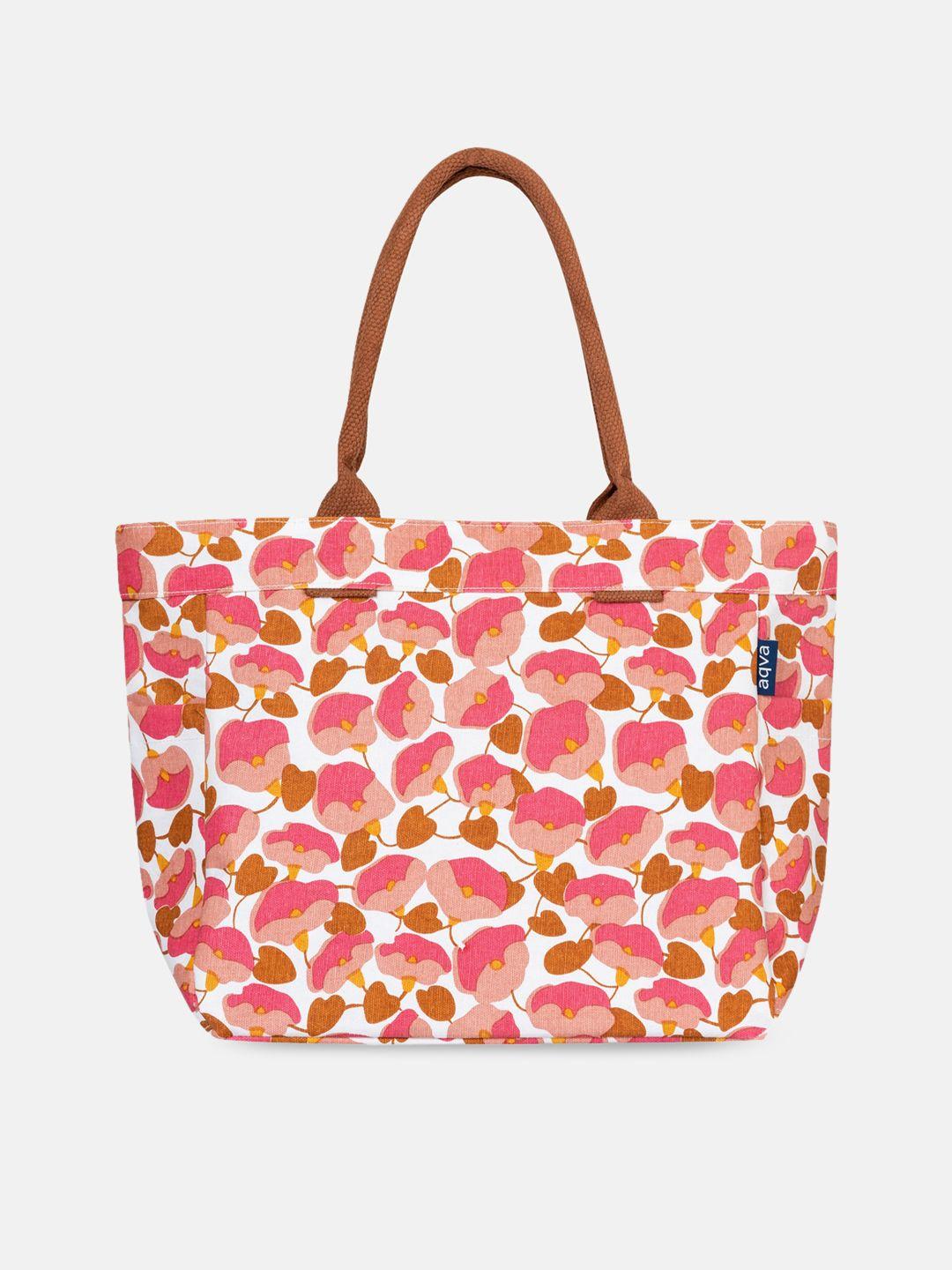 aqva printed shopper handheld bag