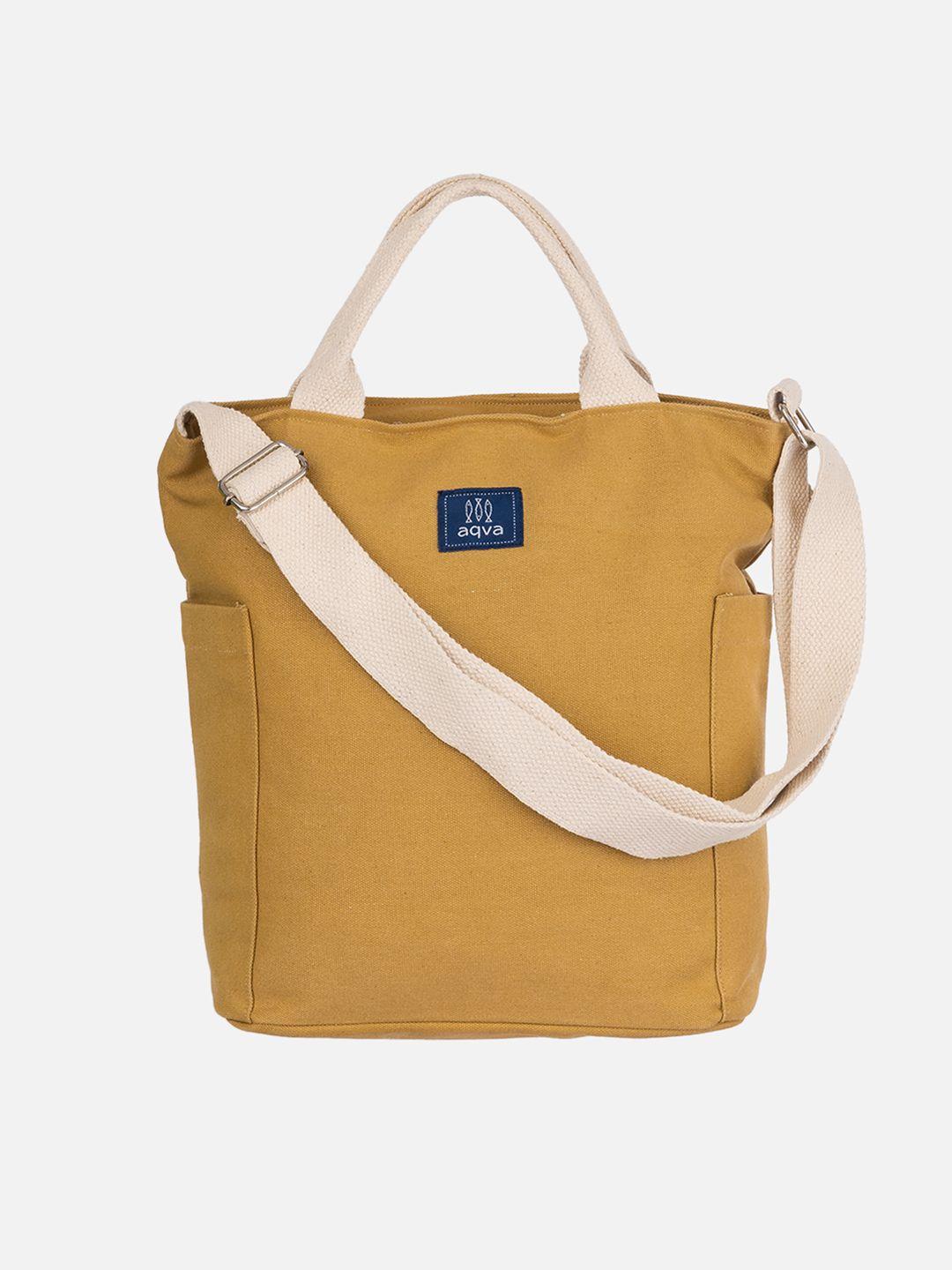 aqva structured cotton satchel