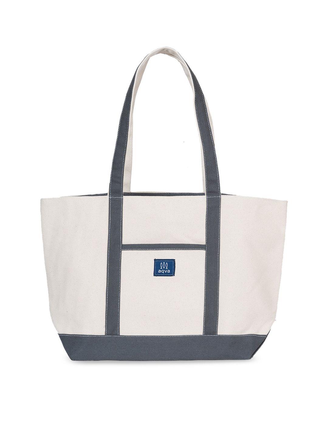 aqva structured cotton tote bag