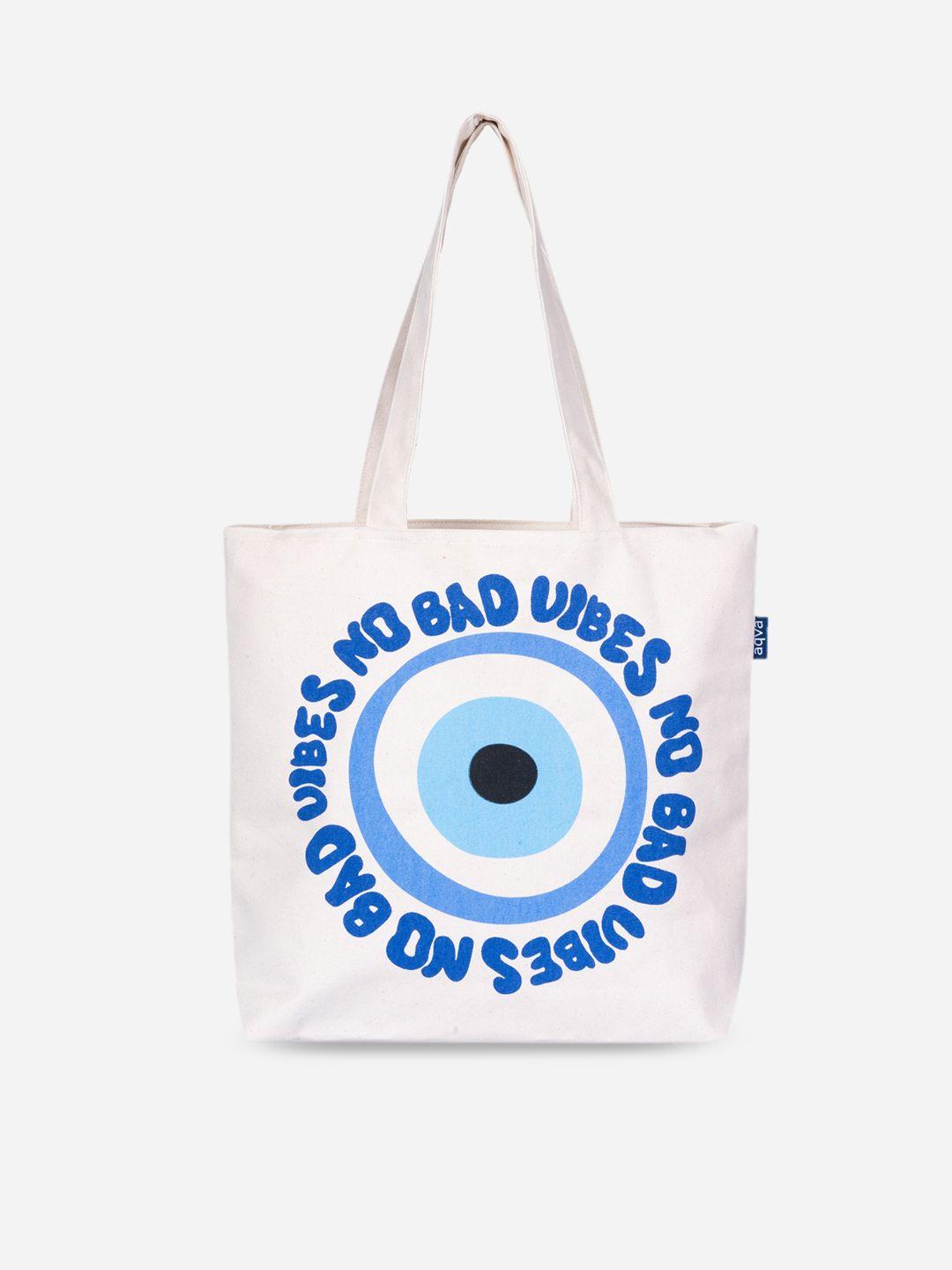 aqva typography printed shopper tote bag