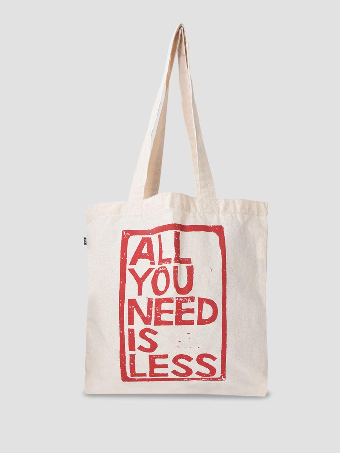 aqva typography printed tote bag