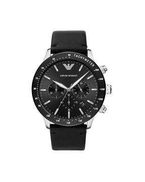 ar11243 analogue watch with leather strap