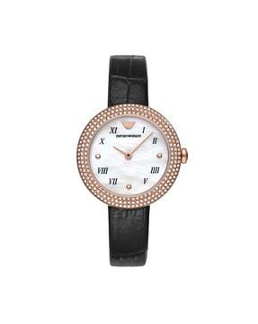 ar11356 stone-studded analogue watch