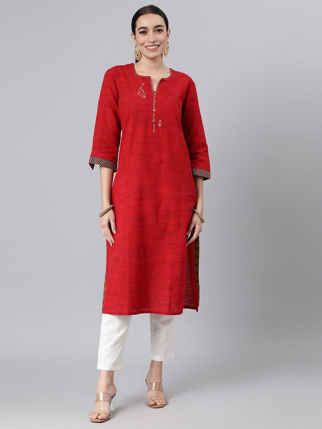 araaliya women yoke design thread work kurta