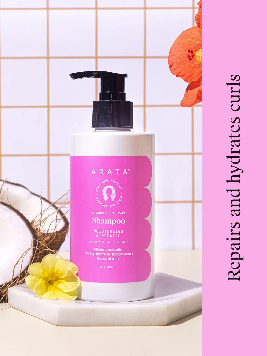 arata advanced curl care shampoo for soft & luscious curls - 300 ml