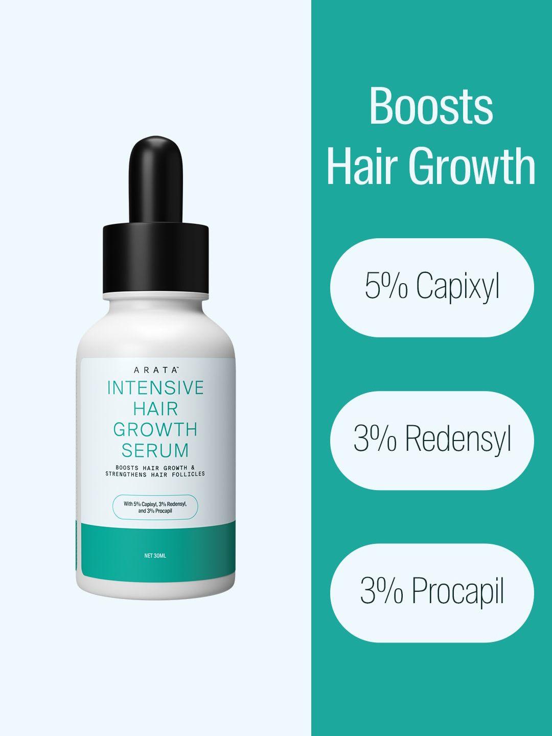 arata intensive hair growth serum with 5% capixyl+3% redensyl+3% procapil - 30 ml