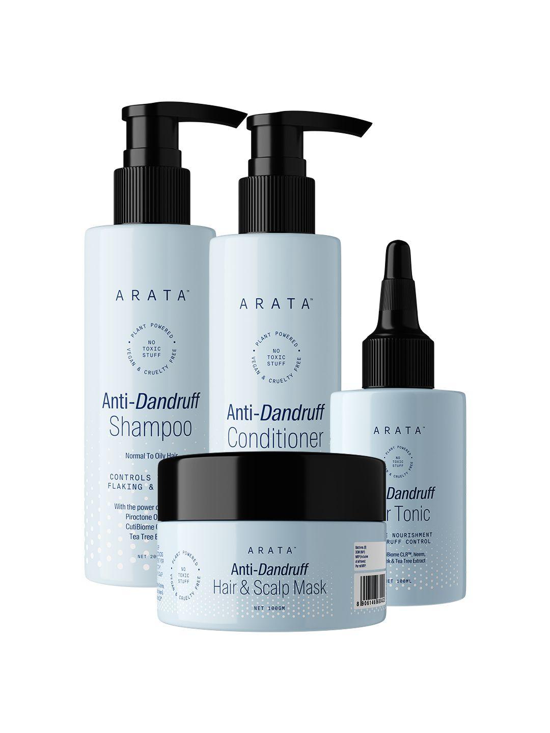 arata set of 4 anti-dandruff scalp recovery 600ml