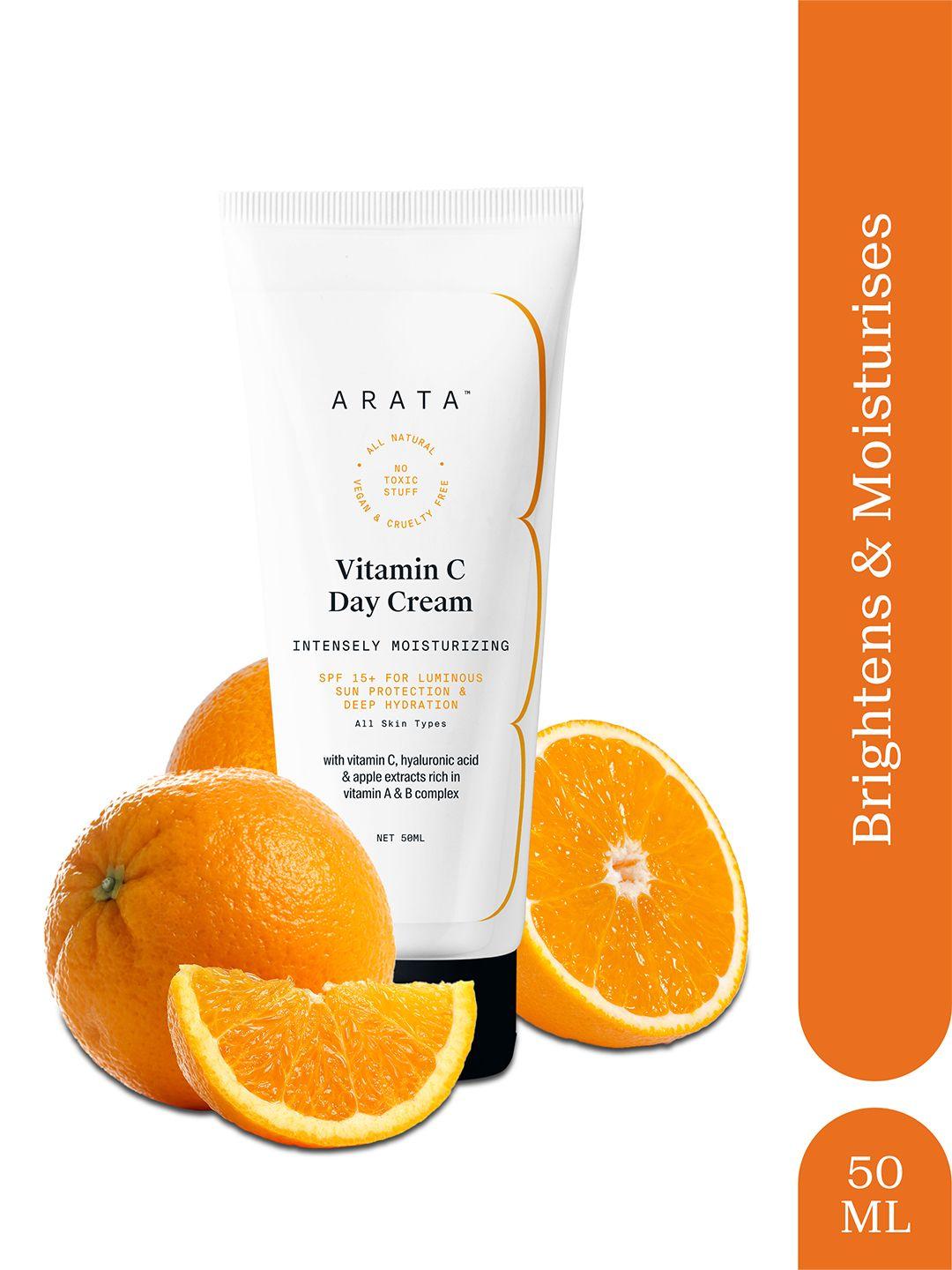 arata vitamin c day cream with spf 15 & hyaluronic acid - 50ml
