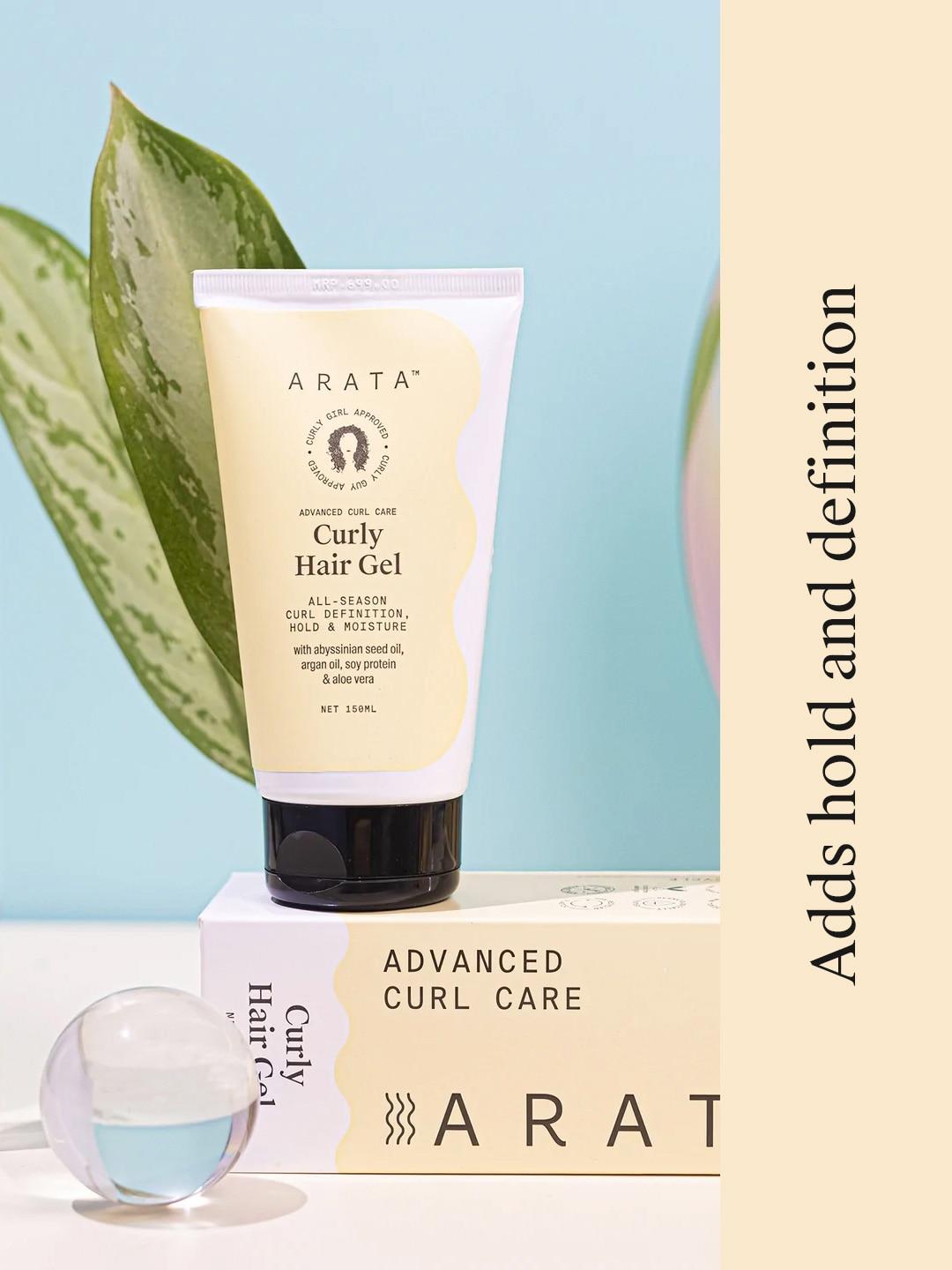 arata advanced curl care all-season curl enhancing hold & moisture hair gel - 150 ml