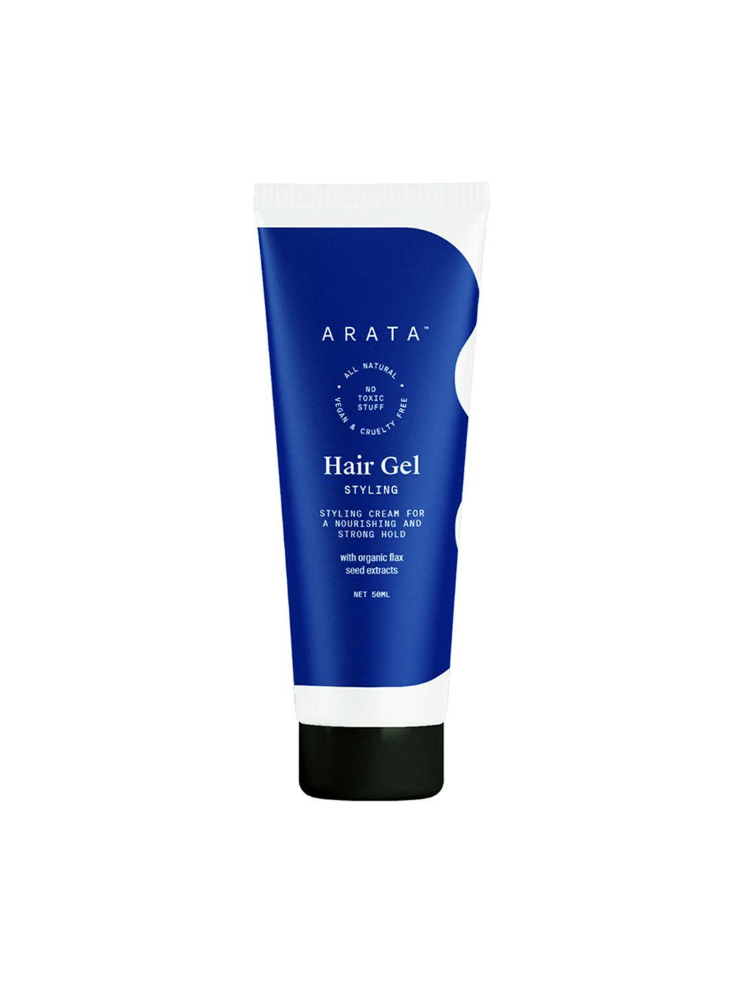 arata all natural styling hair gel with organic flaxseed - 50ml