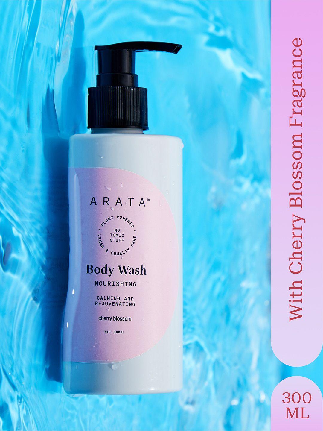 arata body wash with cherry blossom fragrance & coconut oil extracts - 300ml