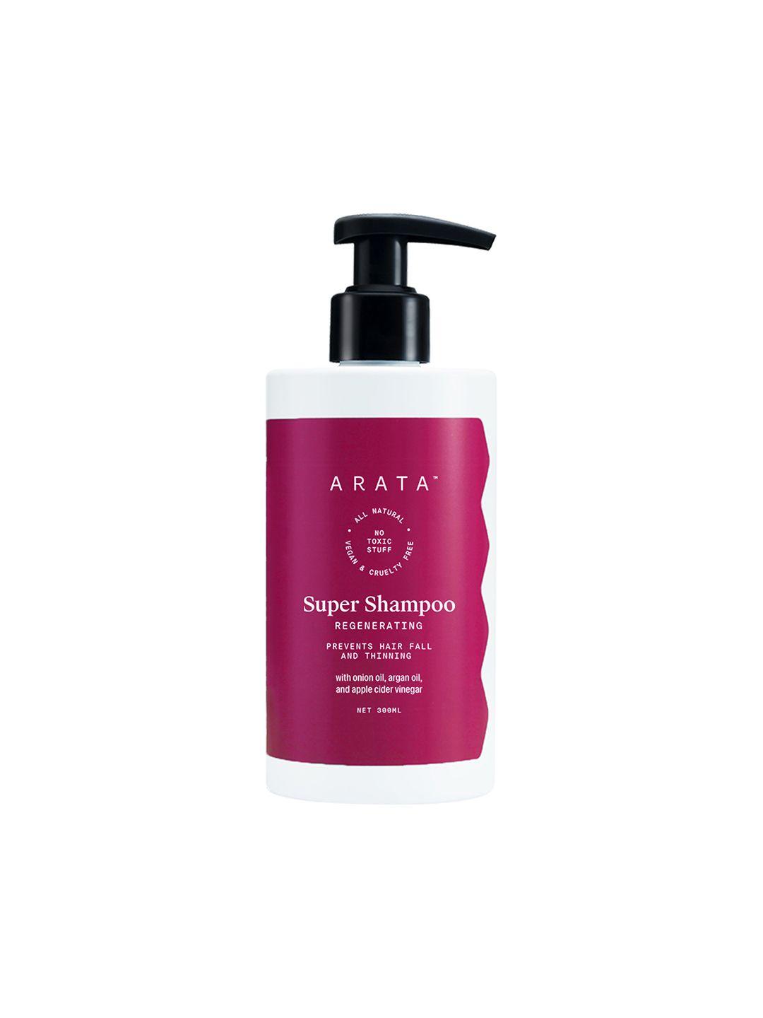 arata plant-powered super shampoo with onion oil & apple cider vinegar - 300 ml