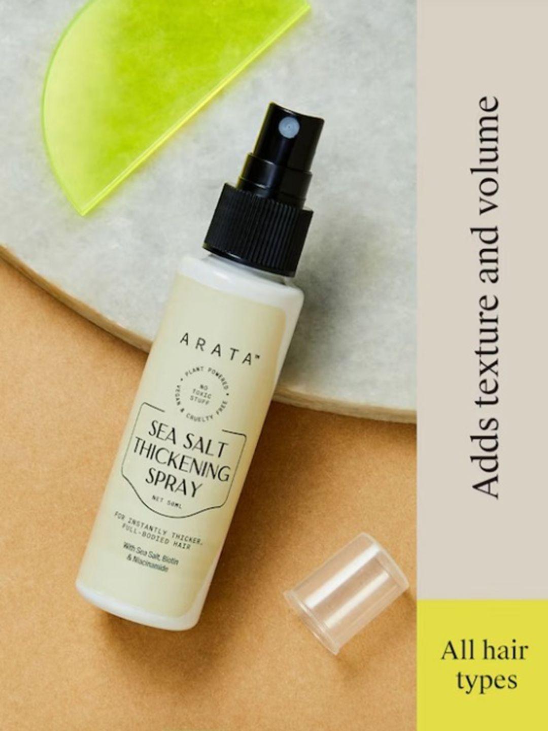 arata sea salt hair thickening spray with biotin & niacinamide - 50 ml