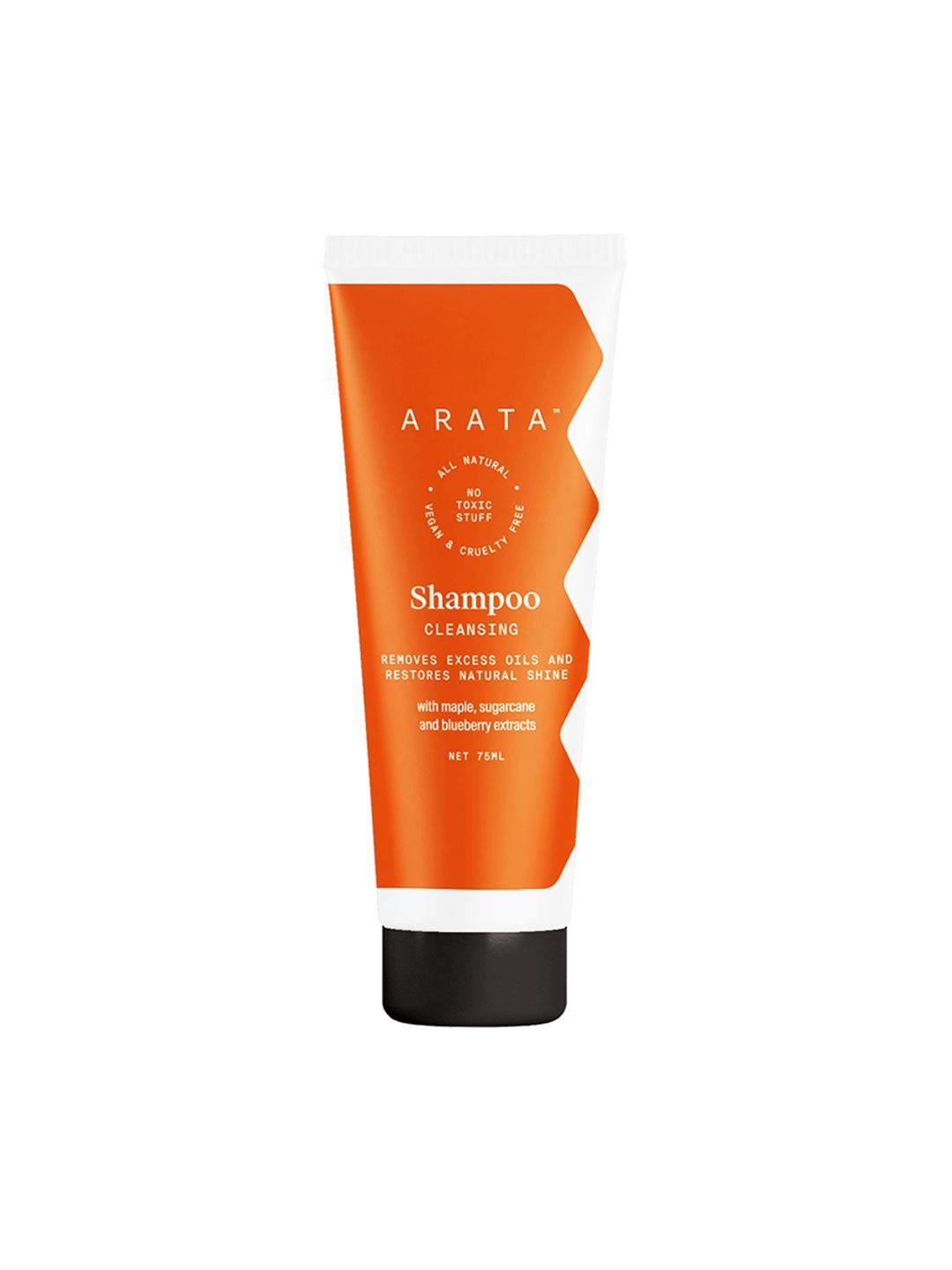 arata unisex orange cleansing shampoo 75 ml