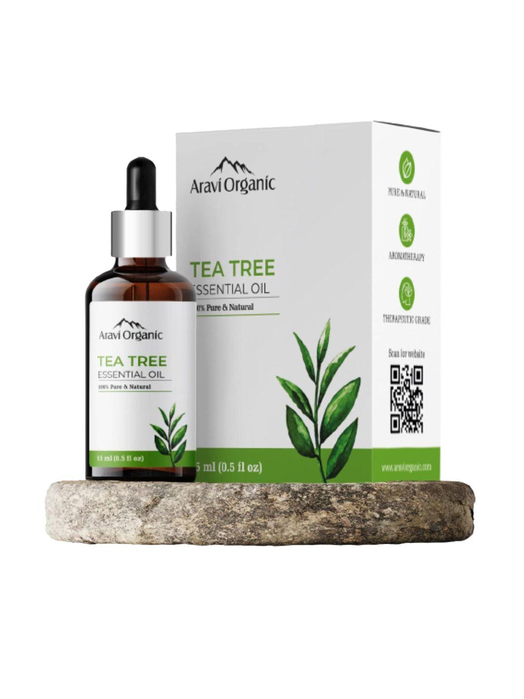aravi organic 100% pure & natural tea tree essential oil - 15 ml