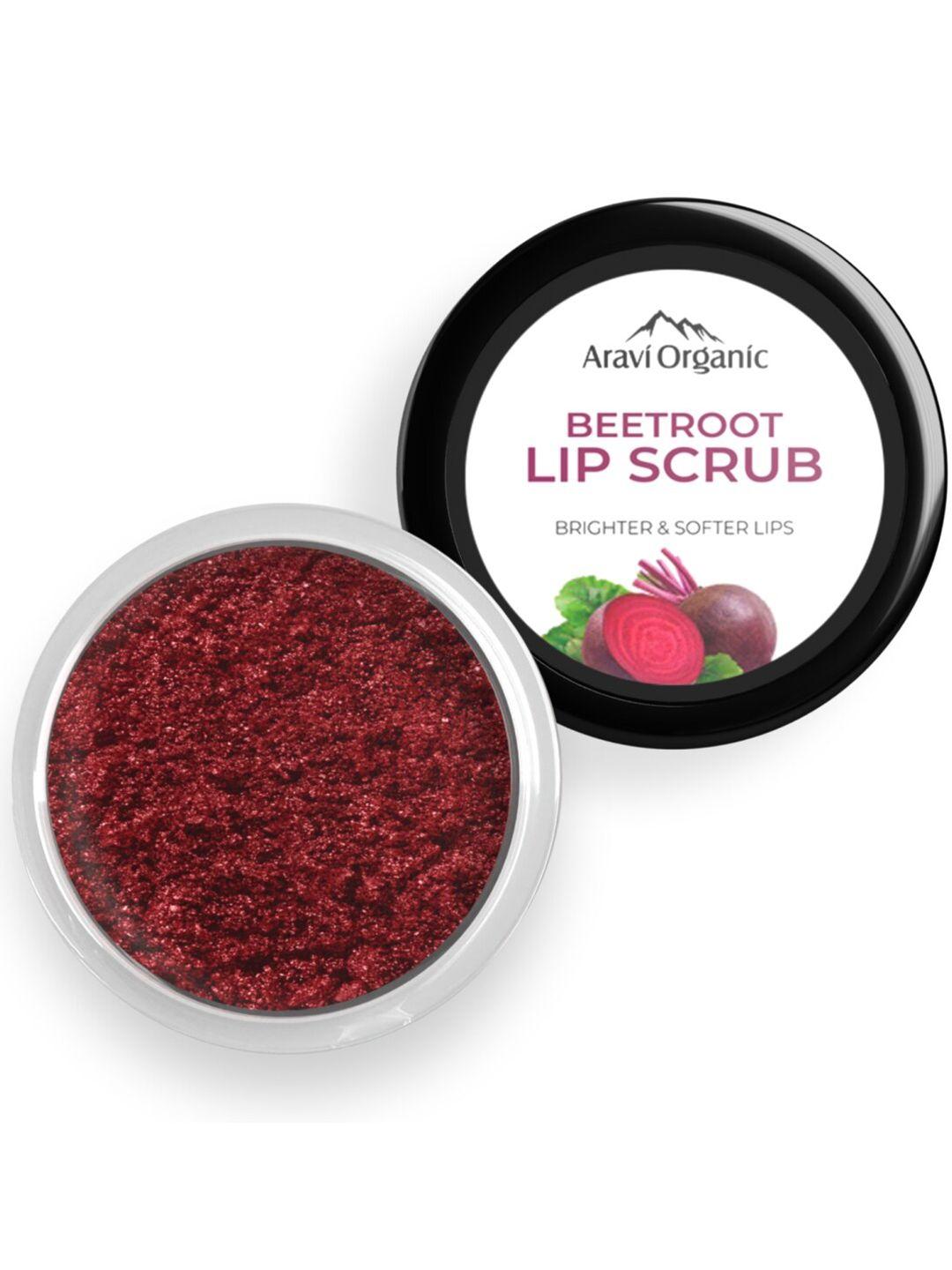 aravi organic beetroot lip lightening scrub for dark, chapped & pigmented lips 15g